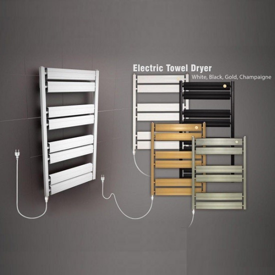 حوله خشک کن برقی آنیت 8 پره مشکی حوله خشک کن برقی آنیت 8 پره مشکی