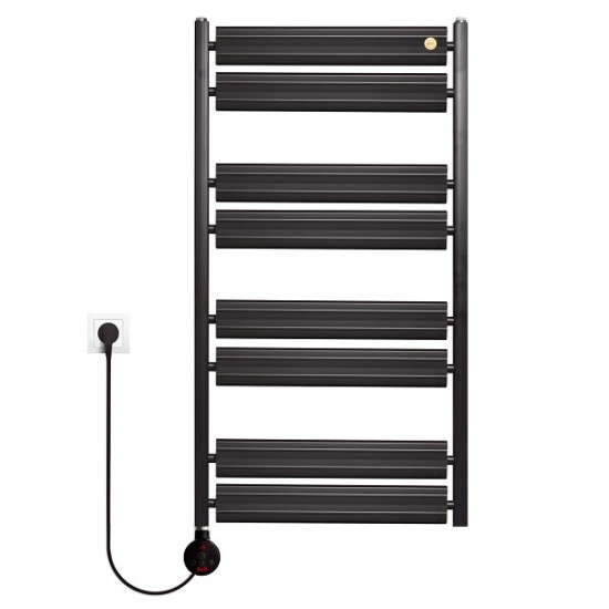 حوله خشک کن برقی آنیت 8 پره مشکی حوله خشک کن برقی آنیت 8 پره مشکی