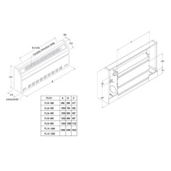 فن کویل زمینی مورب زن تهویه 400CFM مدل FLN-400