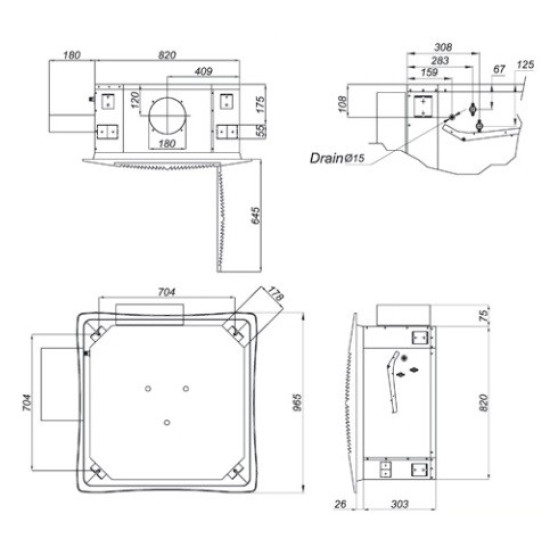 فن کویل کاستی چهار طرفه تهویه سری اوشان مدل CFN-800 + قیمت فن کویل کاستی چهار طرفه تهویه سری اوشان مدل CFN-800 + قیمت