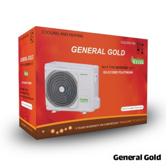 کولر گازی جنرال گلد ۱۲۰۰۰ پلاتینیوم، گاز R410a مدل GG-S12000 Platinum